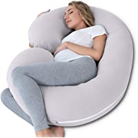 Los mejores  - NiDream Almohada de Embarazo con Funda de Jersey- Almohada de Cuerpo Completo en Forma de C para Mujeres Embarazadas…
